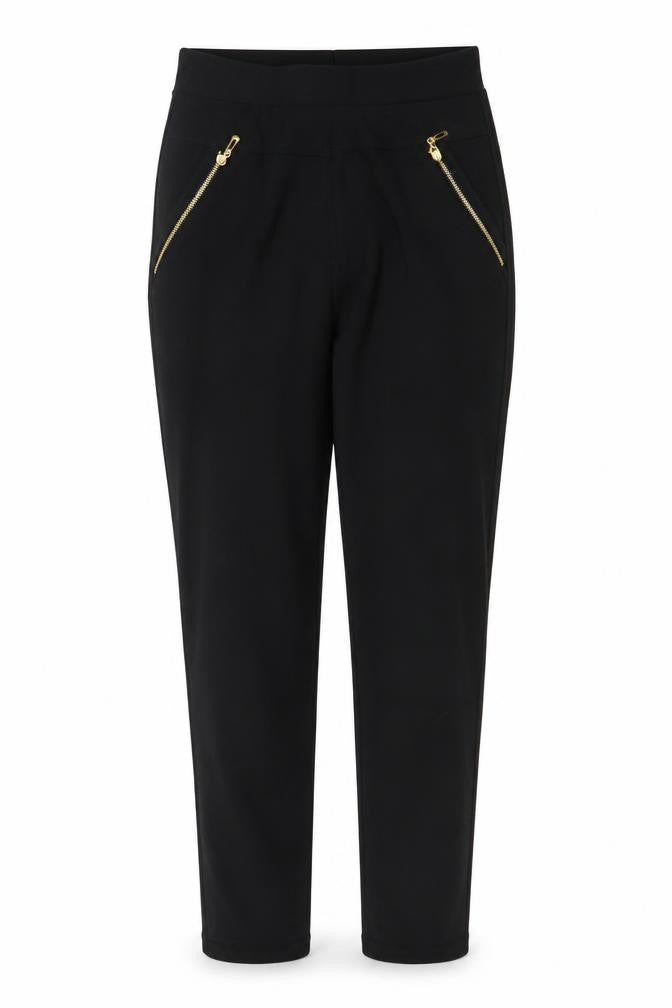 Preworn Womens Black Polyamide Trousers Size S Regular