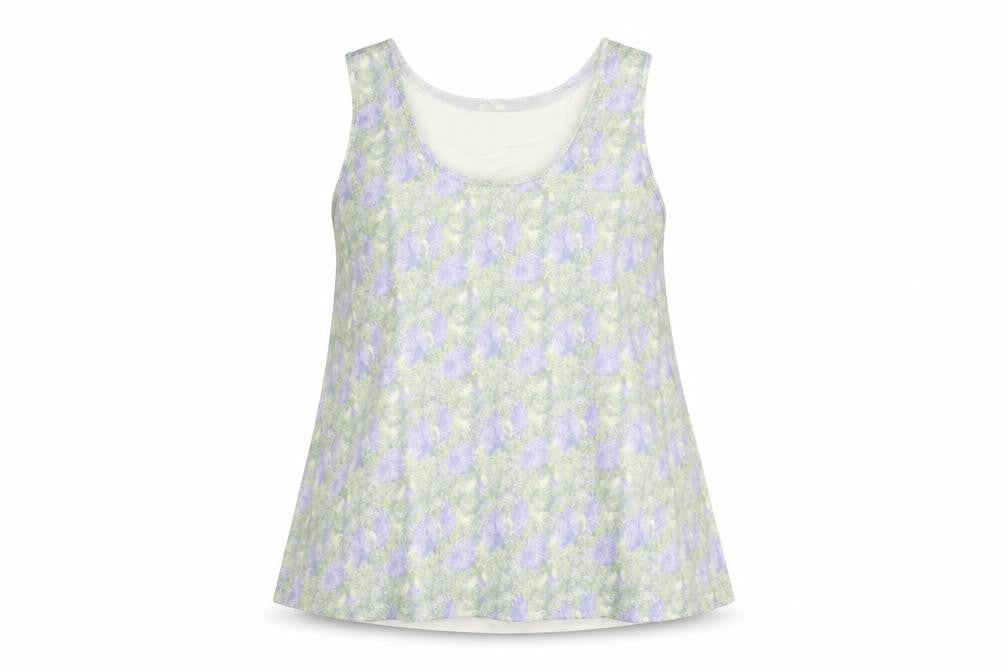 Marks & Spencer Womens Multicoloured Geometric Polyester Basic Tank Size 24 Scoop Neck
