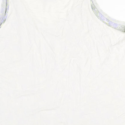 Marks & Spencer Womens Multicoloured Geometric Polyester Basic Tank Size 24 Scoop Neck