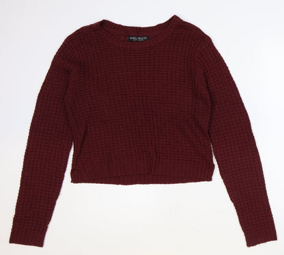 Select Womens Red Roll Neck Acrylic Pullover Jumper Size 14