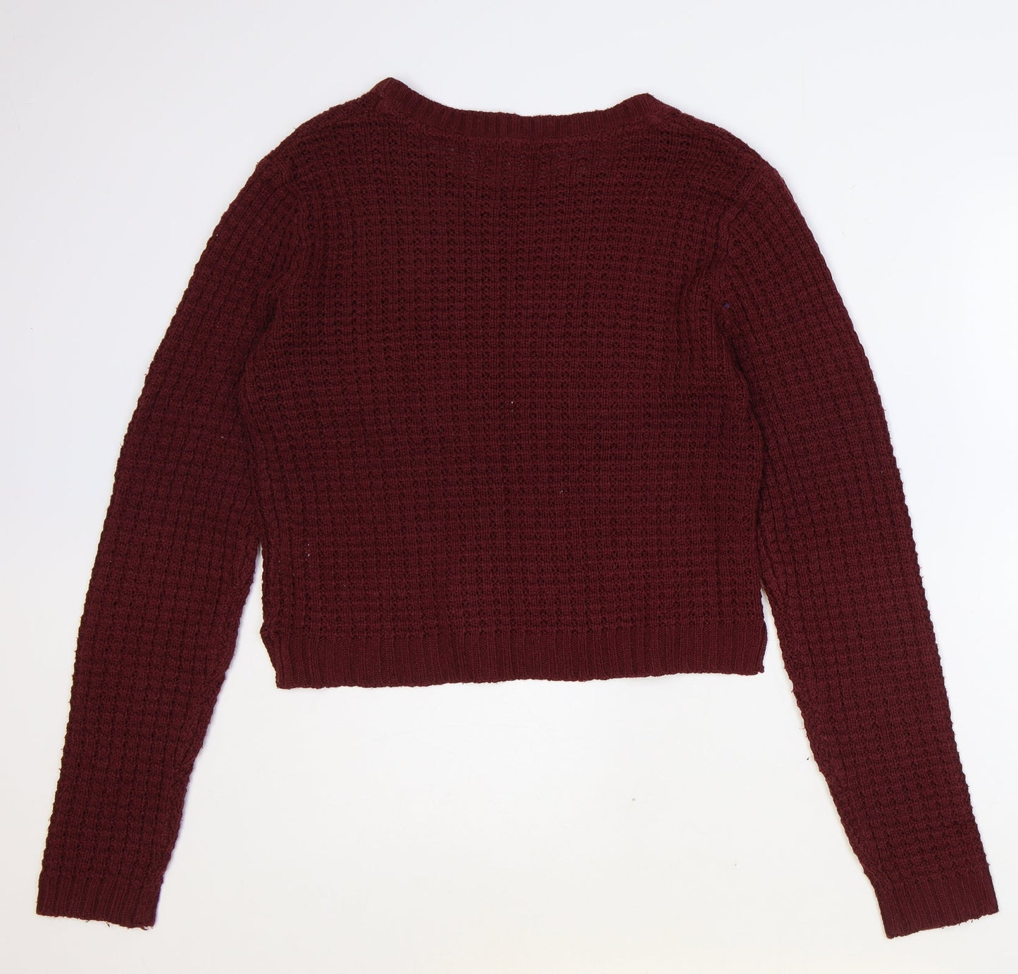 Select Womens Red Roll Neck Acrylic Pullover Jumper Size 14