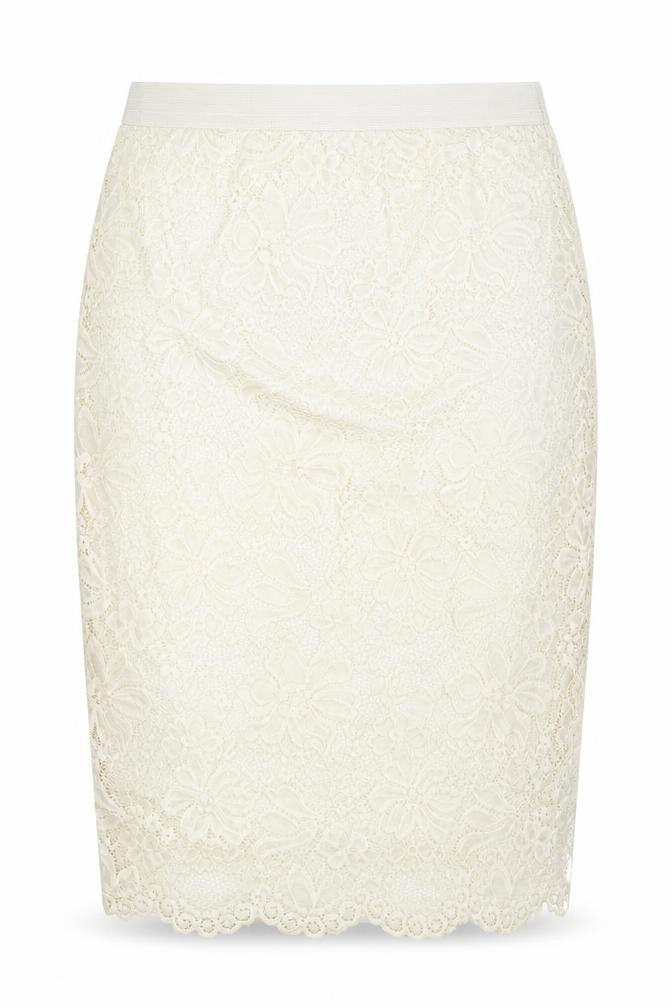 Select Womens Ivory Polyester Straight & Pencil Skirt Size 10