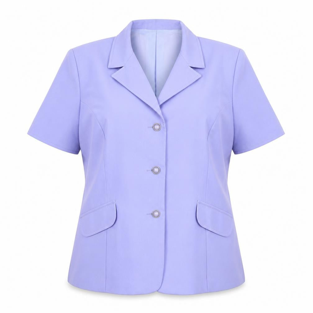 Victoria Taylor Womens Blue Polyester Jacket Suit Jacket Size 18