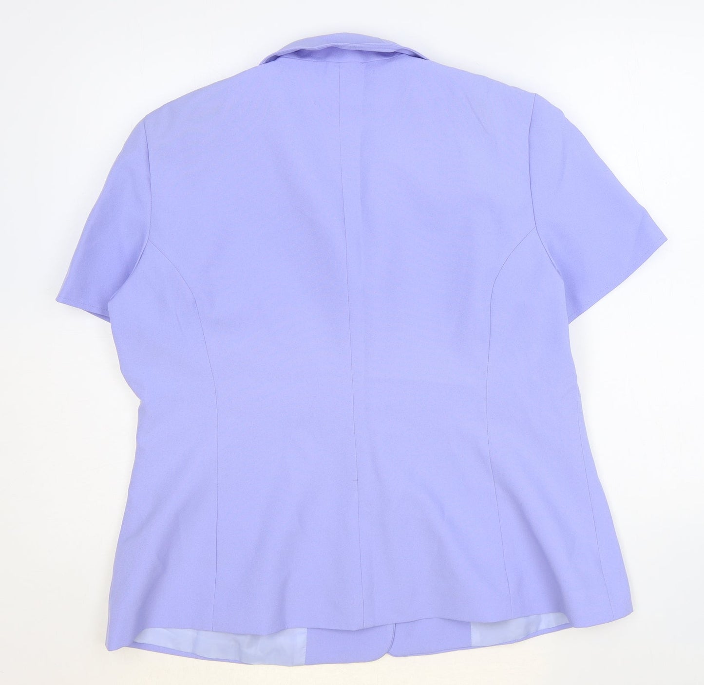 Victoria Taylor Womens Blue Polyester Jacket Suit Jacket Size 18