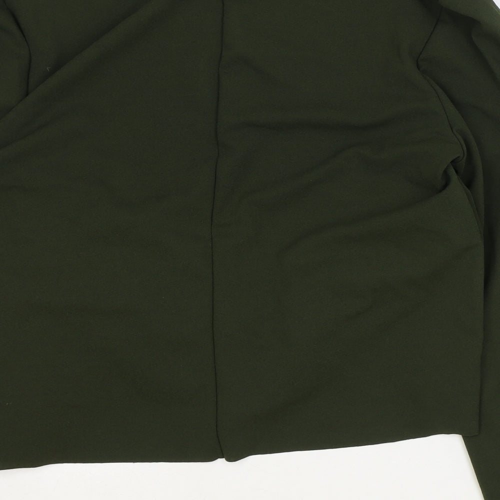 SheIn Womens Green V-Neck Polyester Shrug Jumper Size L