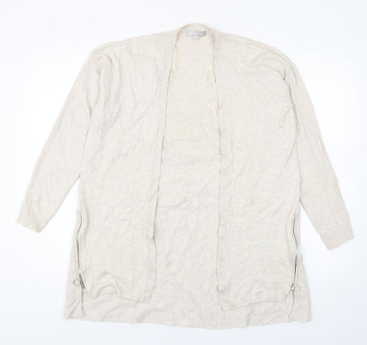 Red Herring Womens Beige V-Neck Polyester Cardigan Jumper Size 14