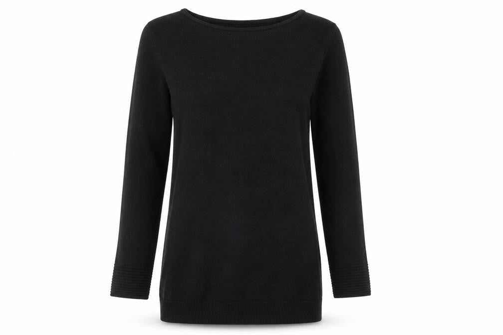 Bonmarché Womens Black Roll Neck Acrylic Pullover Jumper Size 12