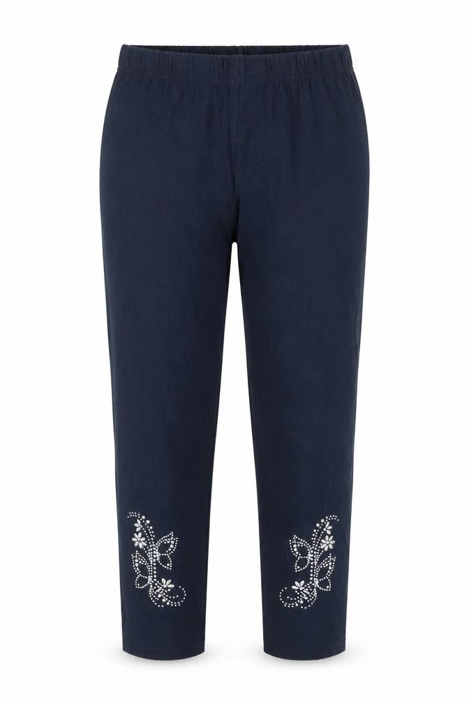 Afibel Womens Blue Cotton Jogger Trousers Size 8 Regular