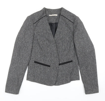 George Womens Grey Polyester Jacket Blazer Size 12