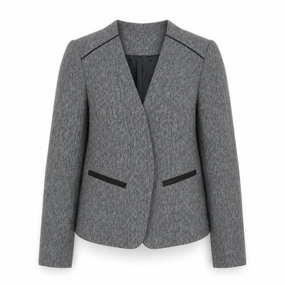George Womens Grey Polyester Jacket Blazer Size 12