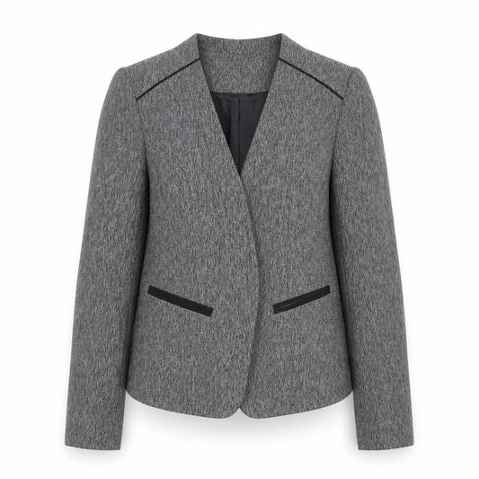George Womens Grey Polyester Jacket Blazer Size 12