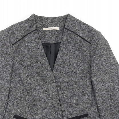 George Womens Grey Polyester Jacket Blazer Size 12