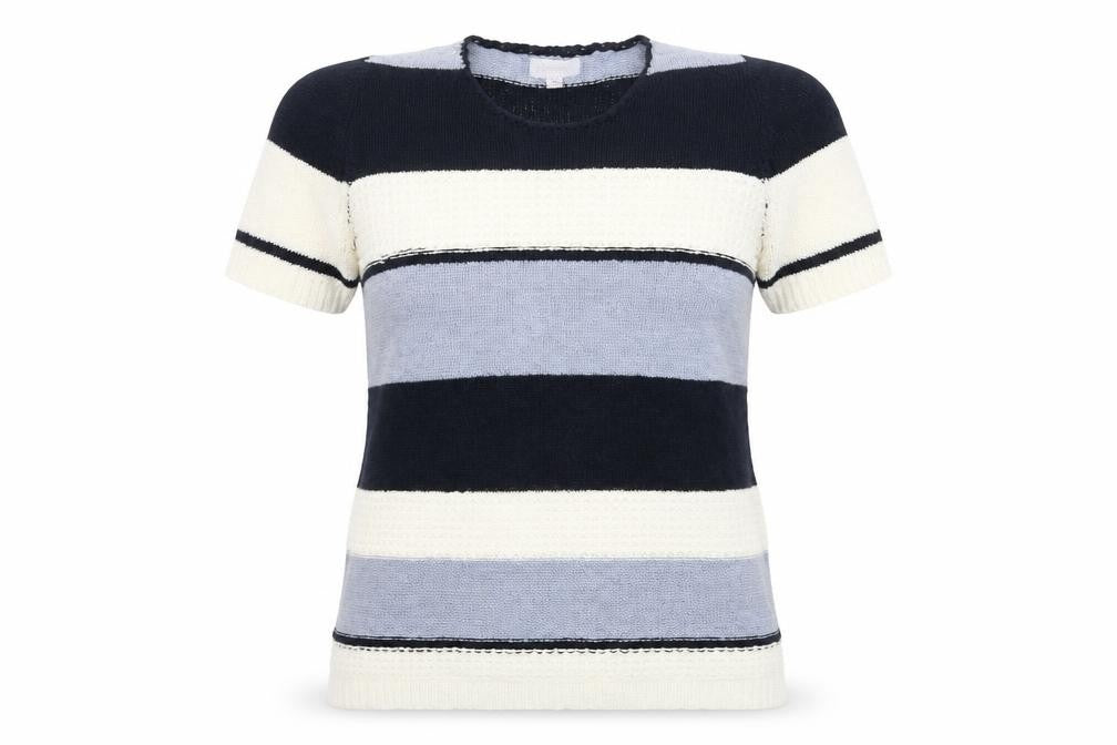 Slimma Womens Multicoloured Roll Neck Striped Acrylic Pullover Jumper Size 12