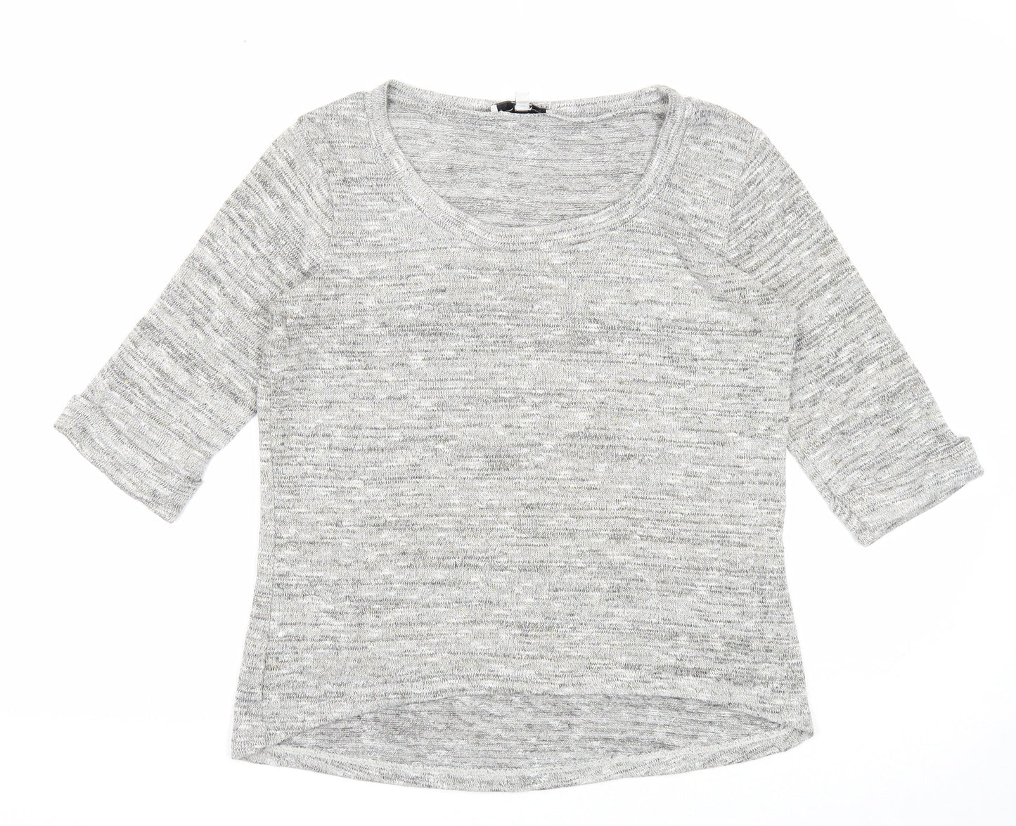 New Look Womens Grey Roll Neck Acrylic Pullover Jumper Size 8