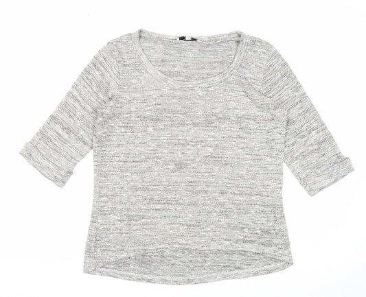New Look Womens Grey Roll Neck Acrylic Pullover Jumper Size 8