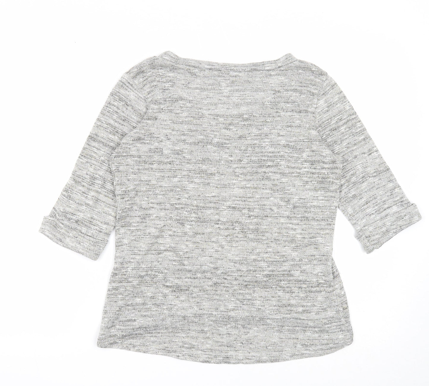 New Look Womens Grey Roll Neck Acrylic Pullover Jumper Size 8