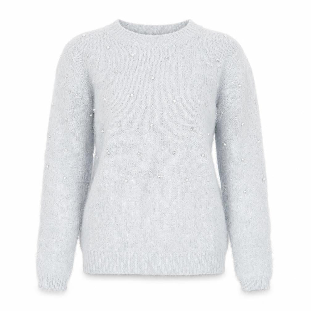 Quiz Womens Grey Roll Neck Acrylic Pullover Jumper Size M