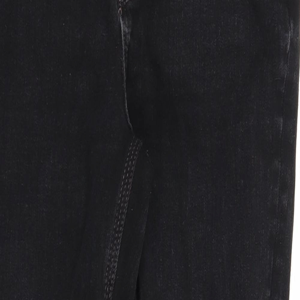 Marks and Spencer Womens Black Cotton Skinny Jeans Size 10 Regular Zip