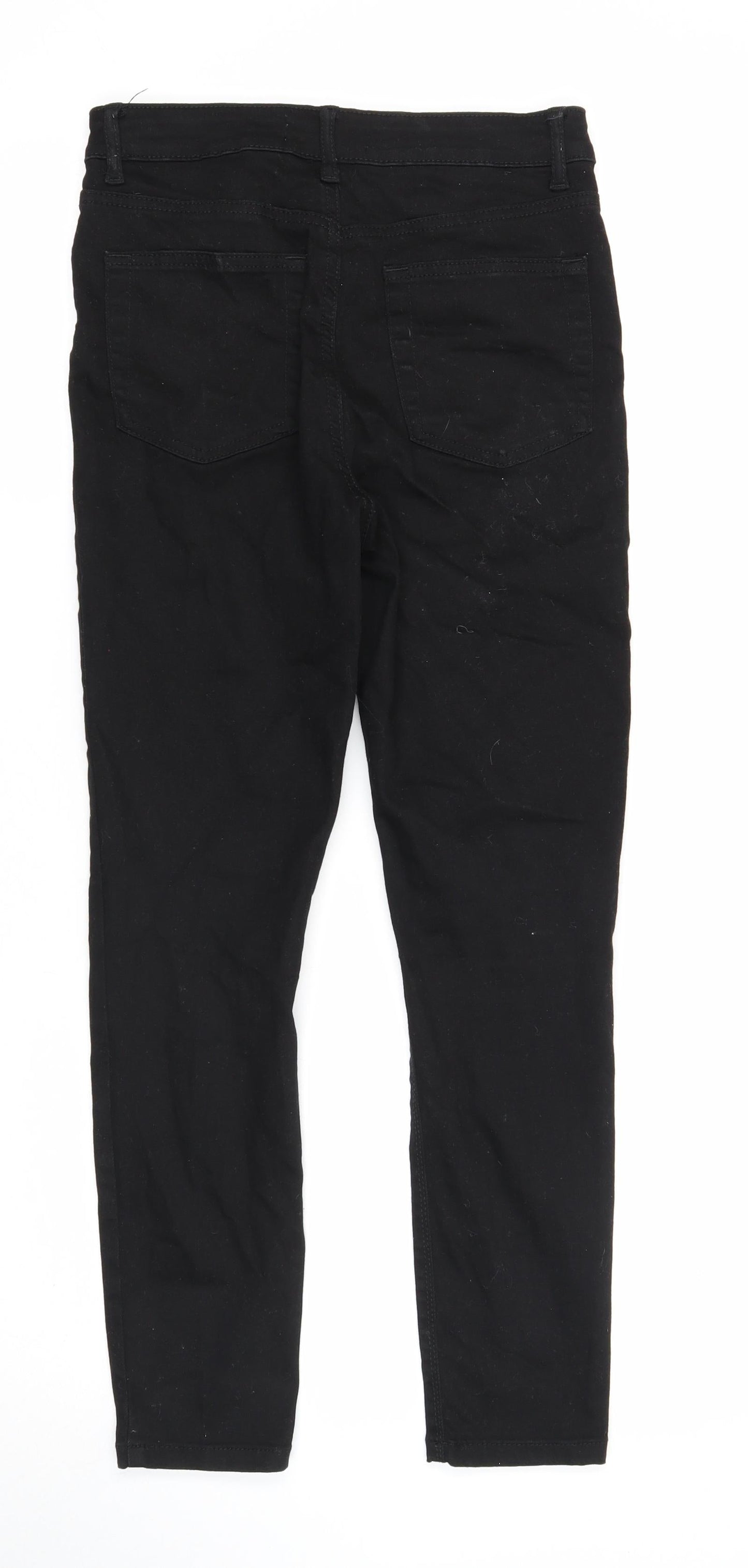 Denim & Co. Womens Black Cotton Skinny Jeans Size 12 Regular Zip