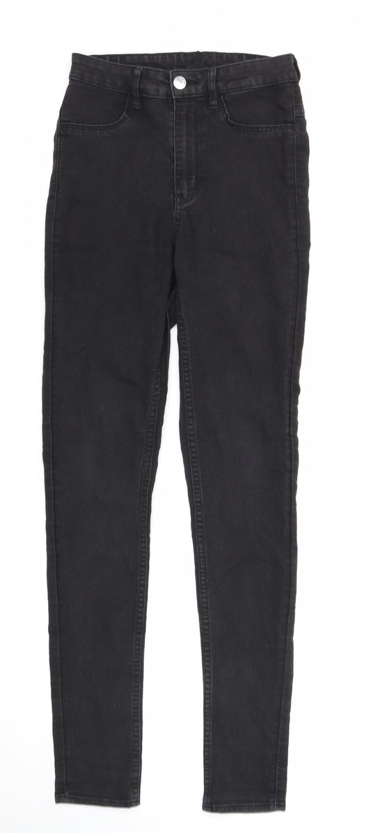 Divided Womens Black Cotton Skinny Jeans Size 8 Regular Zip