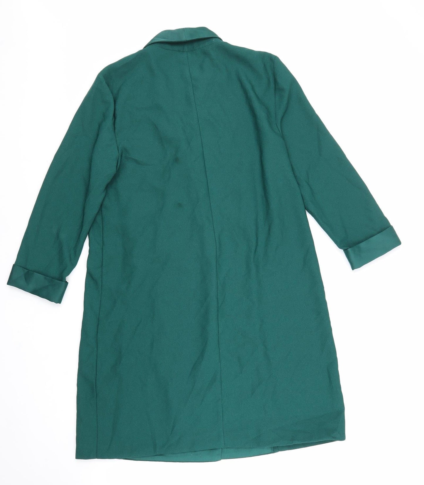 Warehouse Womens Green Overcoat Coat Size 10 Button