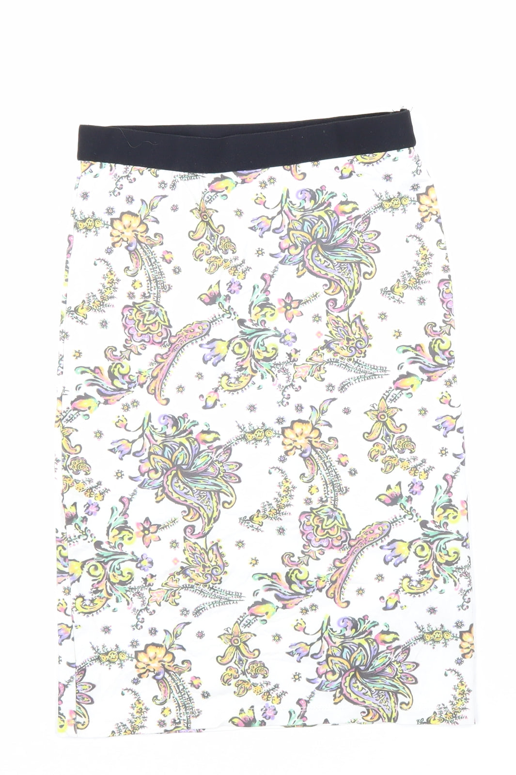 Zara Womens White Floral Polyamide Skort Skirt Size S Hook & Loop
