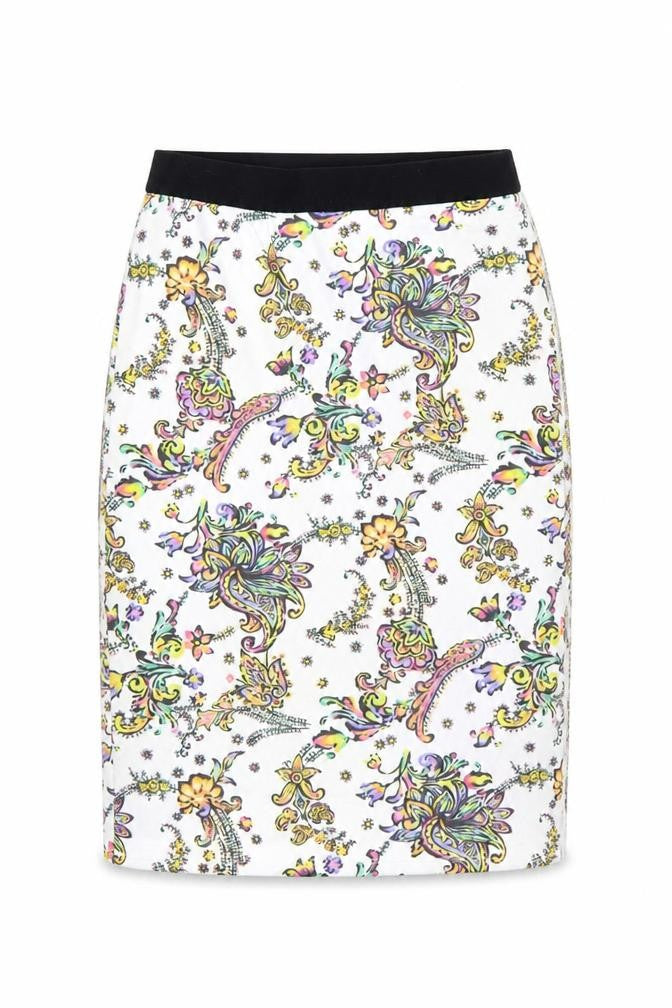 Zara Womens White Floral Polyamide Skort Skirt Size S Hook & Loop