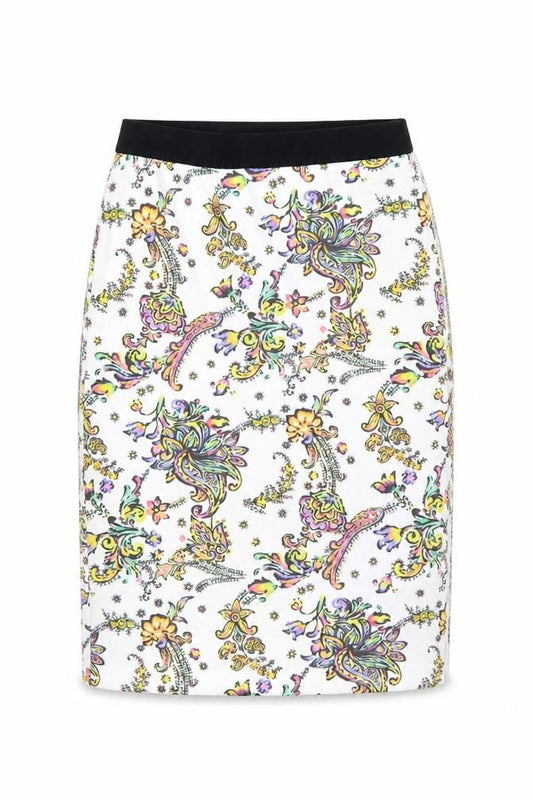 Zara Womens White Floral Polyamide Skort Skirt Size S Hook & Loop