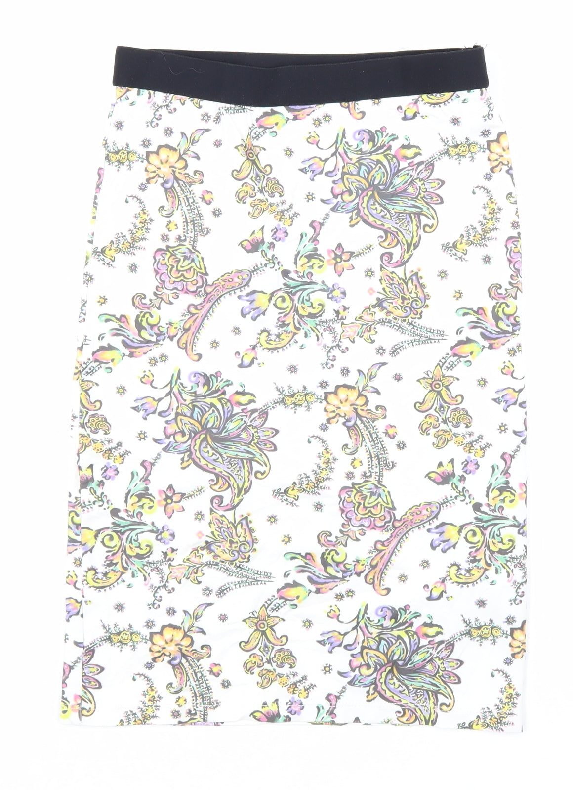 Zara Womens White Floral Polyamide Skort Skirt Size S Hook & Loop