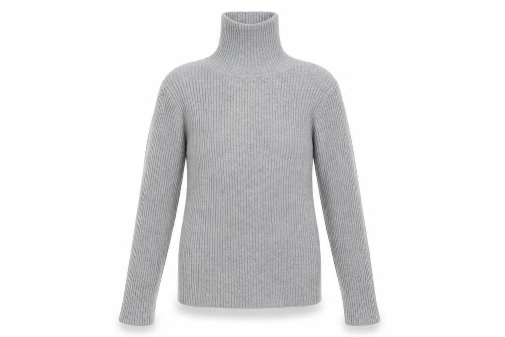 NEXT Girls Grey High Neck Cotton Pullover Jumper Size 11 Years Pullover