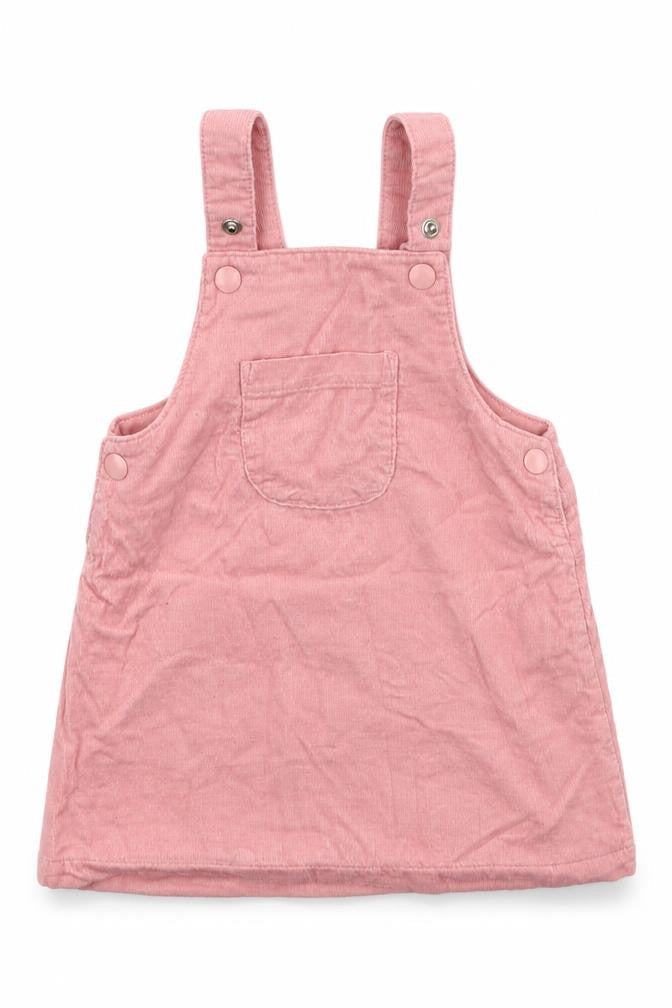 TU Girls Pink Cotton Skater Dress Size 3-6 Months Square Neck Snap