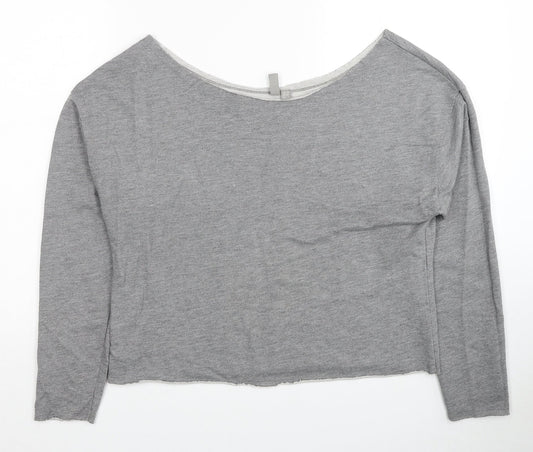 ASOS Womens Grey Cotton Pullover Sweatshirt Size 8 Pullover