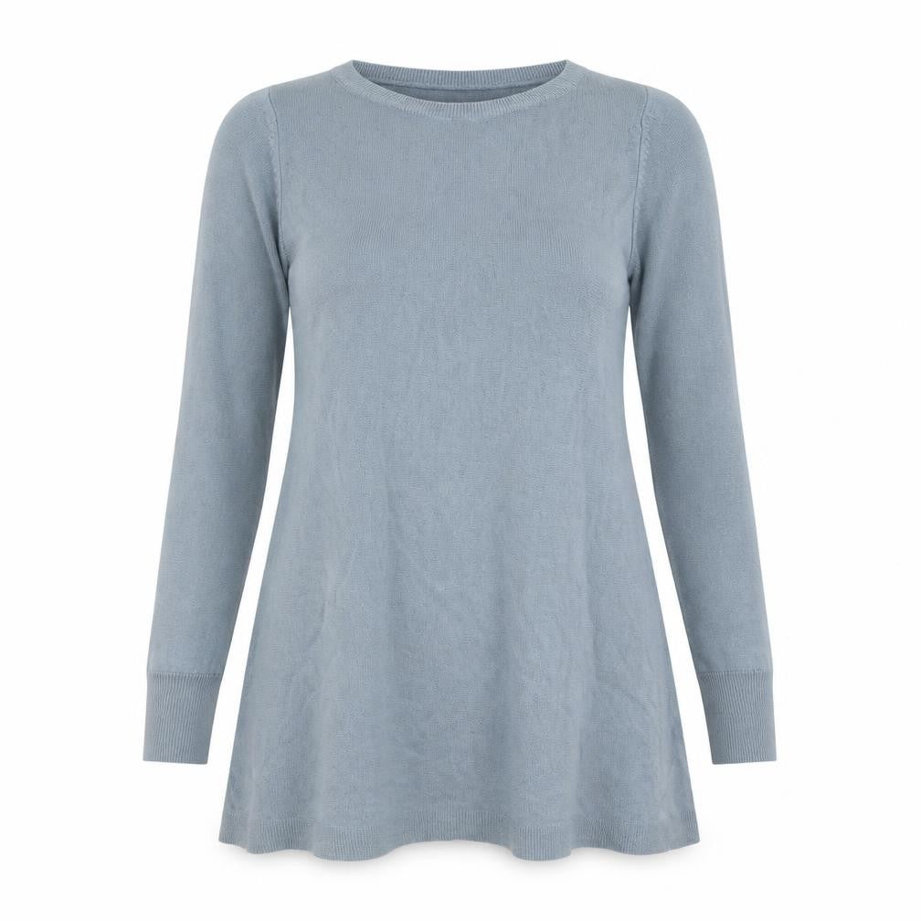Marks & Spencer Womens Blue Round Neck Acrylic Pullover Jumper Size 8