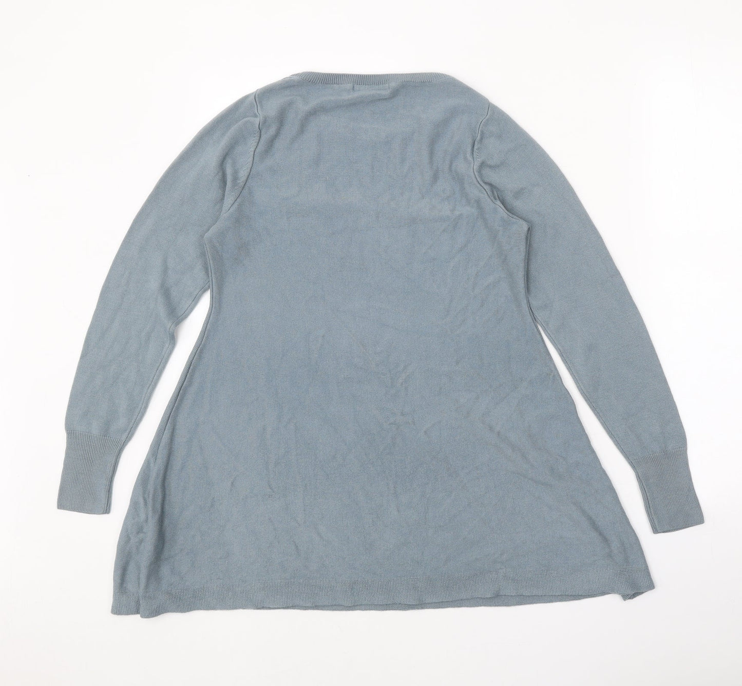 Marks and Spencer Womens Blue Round Neck Acrylic Pullover Jumper Size 8