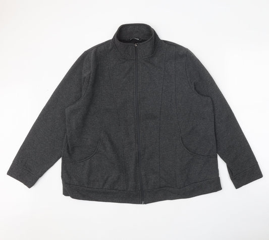 Bon Marche Mens Grey Jacket Size L Zip