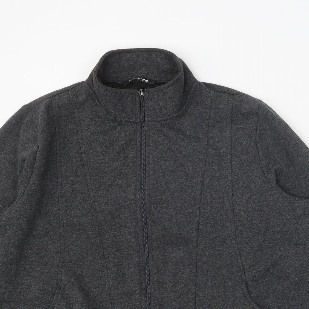 Bon Marche Mens Grey Jacket Size L Zip