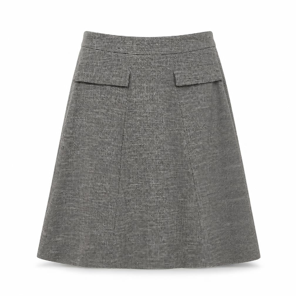 NEXT Womens Grey Polyester Swing Skirt Size 8 Zip