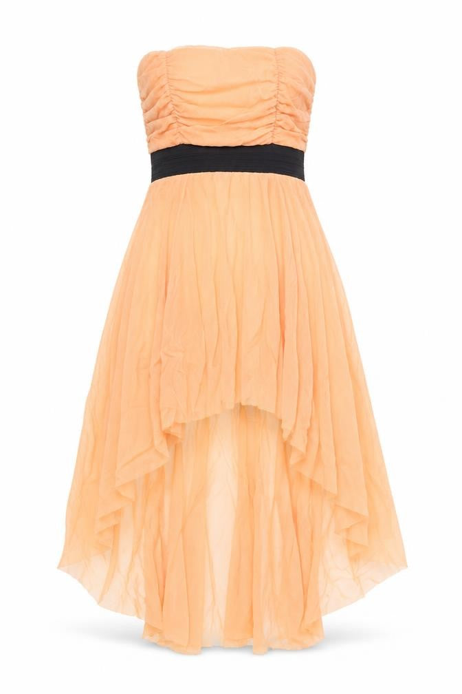 ISL Barcelona Womens Orange Polyester Ball Gown Size S Off the Shoulder Pullover