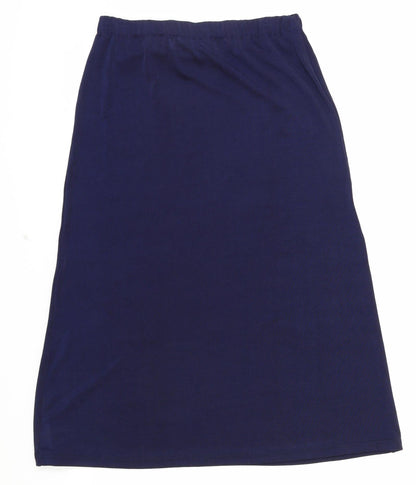 Preworn Womens Blue Polyester A-Line Skirt One Size