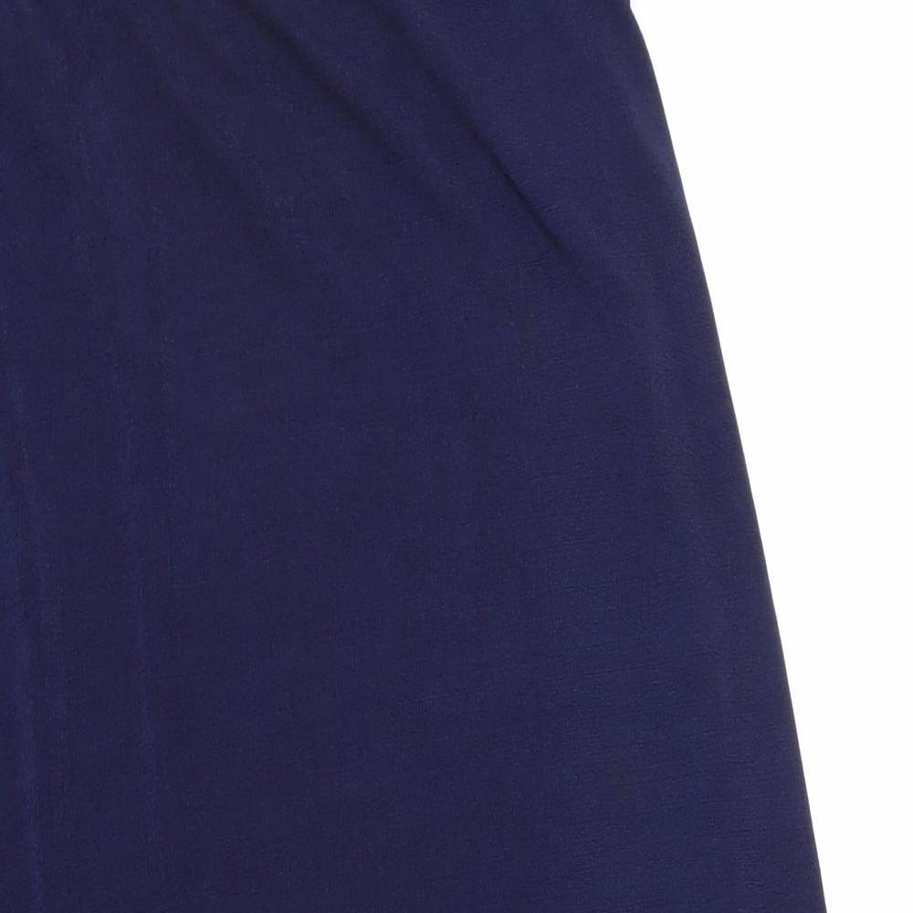 Preworn Womens Blue Polyester A-Line Skirt One Size