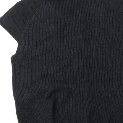 Olsen Womens Black Viscose Basic Blouse Size 14 Scoop Neck