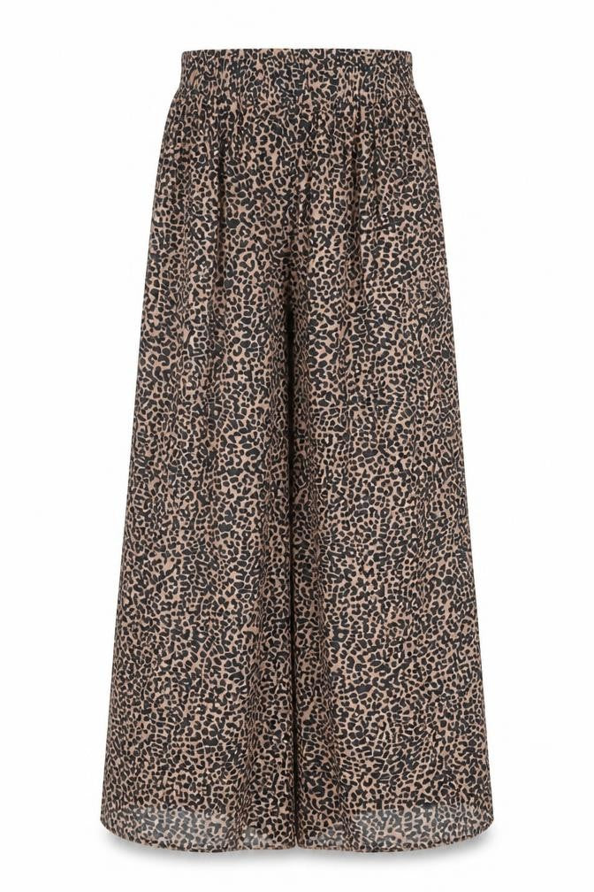 Very Womens Beige Animal Print Polyester Trousers Size 8 Regular