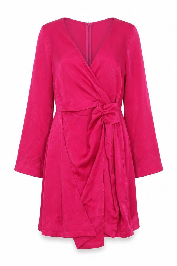 Zara Womens Pink Polyester A-Line Size XS V-Neck Zip