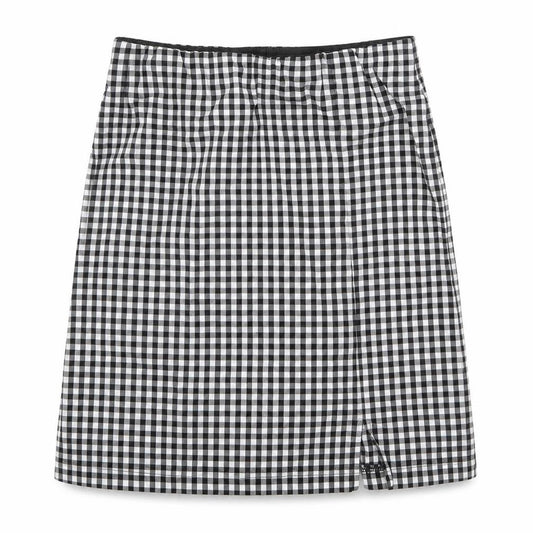 Topshop Womens Black Check Viscose Straight & Pencil Skirt Size 8