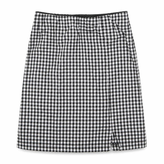 Topshop Womens Black Check Viscose Straight & Pencil Skirt Size 8