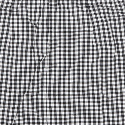Topshop Womens Black Check Viscose Straight & Pencil Skirt Size 8