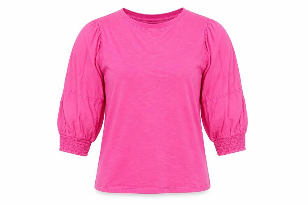 Marks & Spencer Womens Pink 100% Cotton Basic Blouse Size 6 Scoop Neck