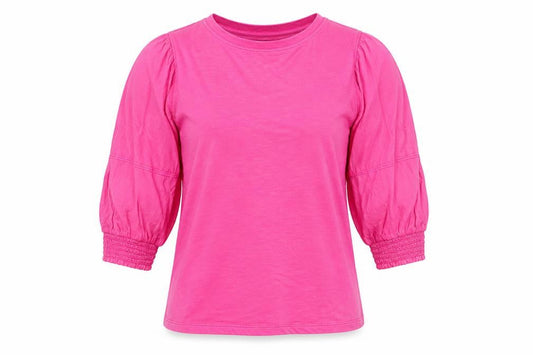 Marks and Spencer Womens Pink 100% Cotton Basic Blouse Size 6 Scoop Neck