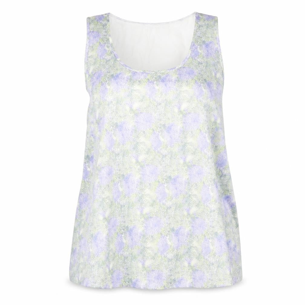 Marks & Spencer Womens Multicoloured Geometric Polyethylene Basic Tank Size 10 Round Neck