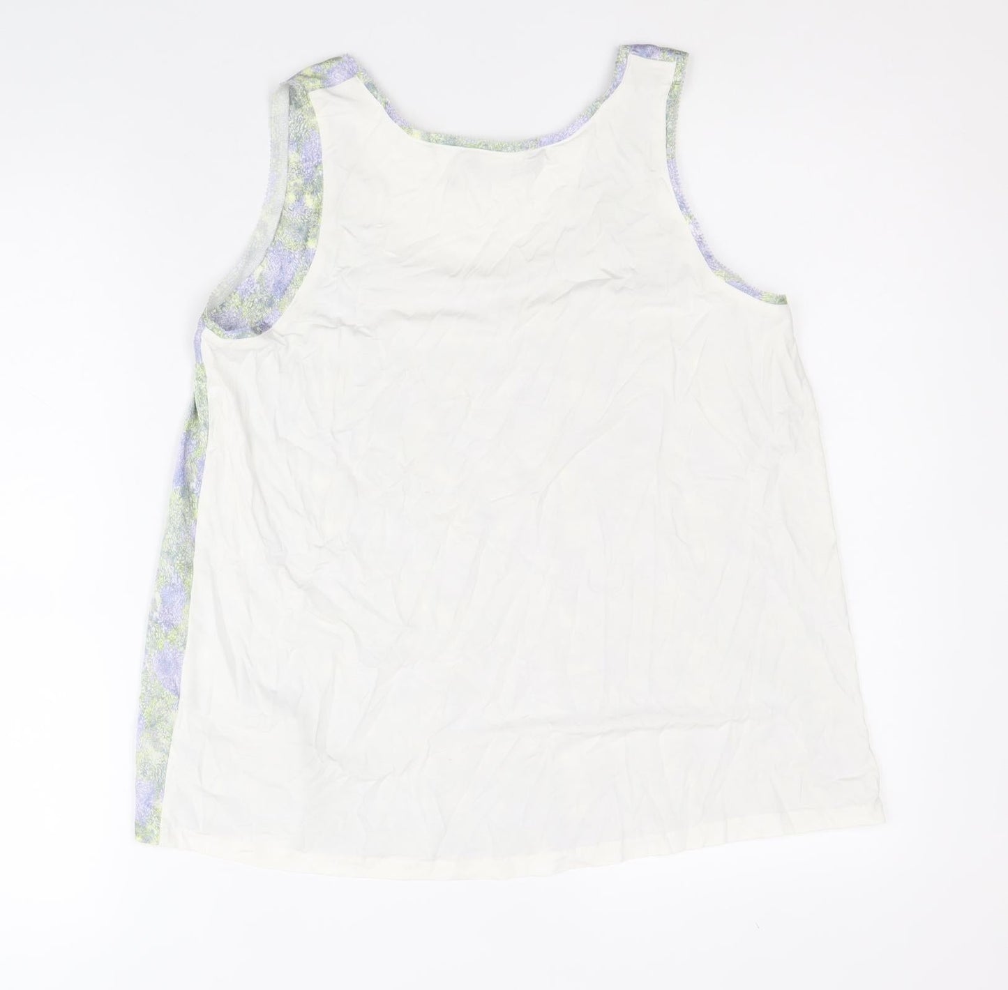 Marks and Spencer Womens Multicoloured Geometric Polyester Basic Tank Size 8 Round Neck